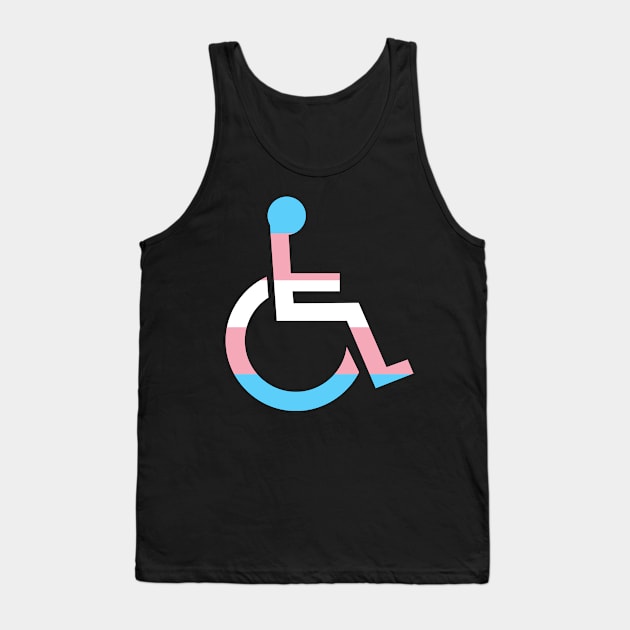 Disabled Transgender Pride Tank Top by NatLeBrunDesigns